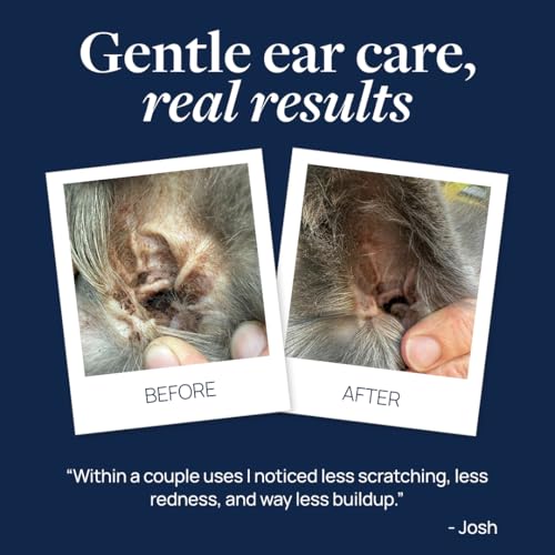 Image of Veterinary Formula Clinical Care Ear Therapy Ear Cleaner for Dogs and Cats, Alcohol Free Pet Ear Cleaning Solution, 2 Pack 8 oz Bottles