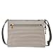 Fossil Women's Kinley Leather & Fabric Small Crossbody Purse Handbag, Black Stripe (Model: ZB7226080)