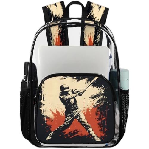 Sport Baseball Clear Backpack Stadium Approved Waterproof Stadium Bag See Through Clear Bags for Concert Work Sport Event