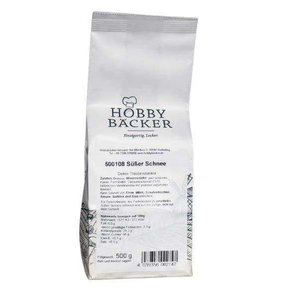 Hobbybäcker Süßer Schnee als professionelle Alternative zu Puderzucker extrafein, 500 g