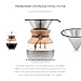 Bodum 34oz Pour Over Coffee Maker, High-Heat Borosilicate Glass with Reusable Stainless Steel Filter and Cork Grip - Made in Portugal