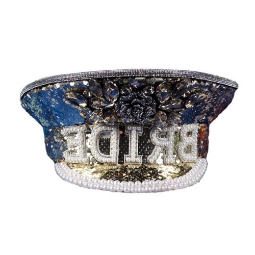 Chapeau de mariée à strass idéal pour briller lors de votre enterrement de vie de jeune fille