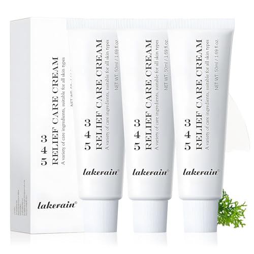 3Pcs 345 Relief Cream, 345 Intensive Repair Cream,Crema Hidratante para Acné y Piel Grasa,345 Soothing Crea,Antiedad Arrugas Crema Hidratante Facial para el Cuidado de la Piel