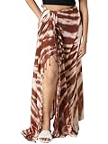 AUZURE Sarong Coverups for Women Indian Tye Dye Ombre Print Swimsuit Pareo Wrap Skirt Beach Swimwear Bikini Cover Up