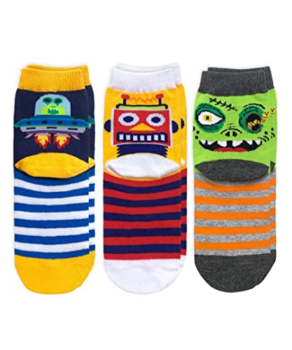Image of Jefferies Socks Boys Fashion Novelty Dinosaur Stripes Pattern Variety Crew Socks 9 Pair Pack