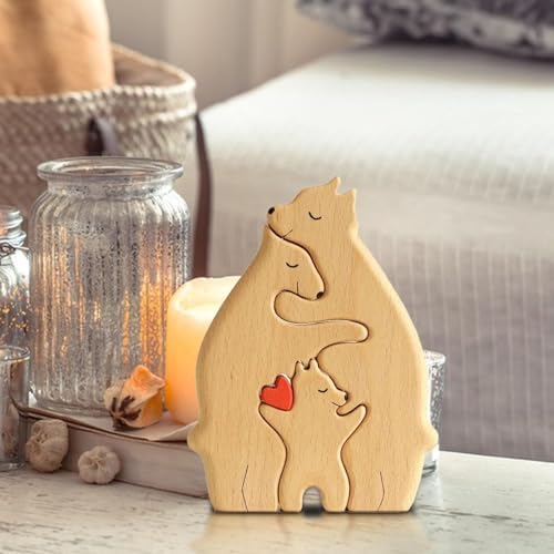 Puzzle per famiglie con orsetti in legno | Puzzle