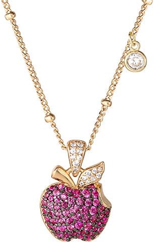 Disney Jewelry Villains Necklace – Maleficent, Ursula, Evil Queen Designs, Cubic Zirconia, Gold Over Sterling Silver