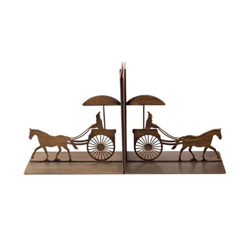 Fermalibri Fermalibri Decorativi - Supporto for Libri Antico a Forma di Auto e Cavallo for la Decorazione di librerie e scrivanie da Ufficio in casa Fermalibri per Mensole