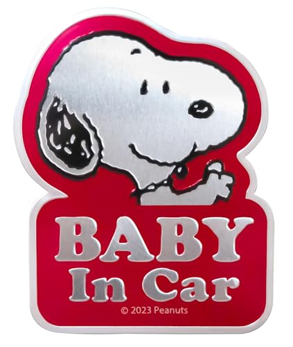 SNOOPY BABY IN CAR }Olbg XebJ[ Ԃ  A~ Vo[ Z[teB[TC 傫 ڗ 킢 LN^[ Xk[s[