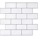 FAM STICKTILES Pegatinas de Baldosas, Pegatinas de Azulejos 3D Auto-Adhesivo Pegatina Pared Revestimiento Border Decorativo Impermeable para Cocina y Baño 11"x 10" (Blanco-B-4 Piezas)