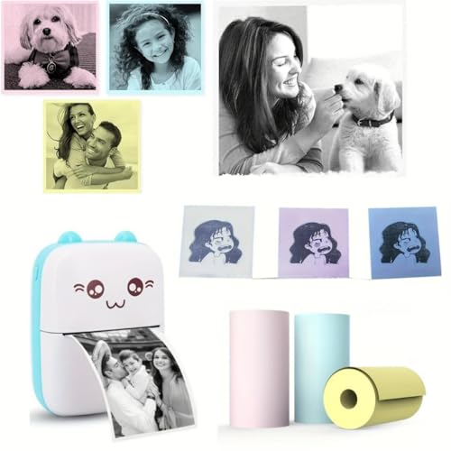 Kit 6 Unidades Bobinas Rolo De Papel 55 * 25mm Colorido Mini Impressora Portátil a Prova De Água Imp