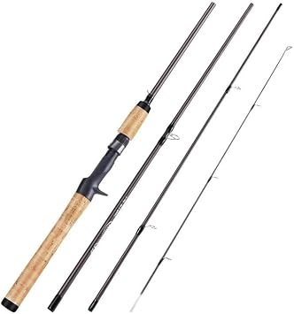 Travel Ultra Light Wooden Handle Pole Fishing Rods Carbon Fibre Bass Trout for Freshwater and Saltwater Fishing Starter Kits