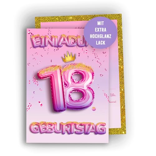Edition Colibri 10 Einladungskarten Kindergeburtstag Rosa, Glitzer, Partyeinladung, Einladung Kindergeburtstag Mädchen, Einladung 18. Geburtstag, Lustige Einladungskarten Kindergeburtstag, A6 Edition Colibri 10 Einladungskarten Kindergeburtstag Rosa, Glitzer, Partyeinladung, Einladung Kindergeburtstag Mädchen, Einladung 18. Geburtstag, Lustige Einladungskarten Kindergeburtstag, A6