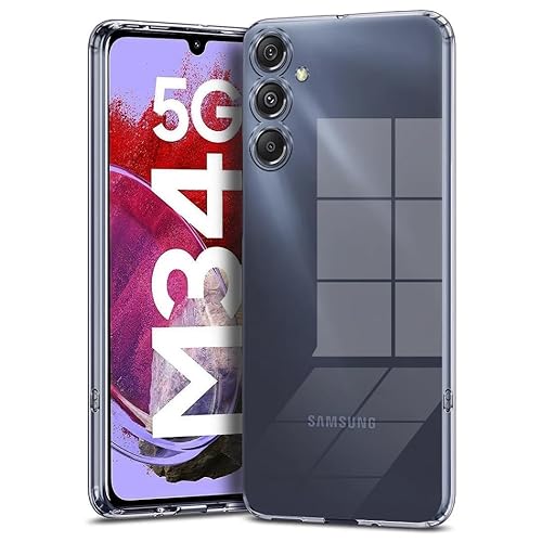 Image of COVERBLACK Rubber Silicone Back Cover for Samsung Galaxy F34 5G - Transparent