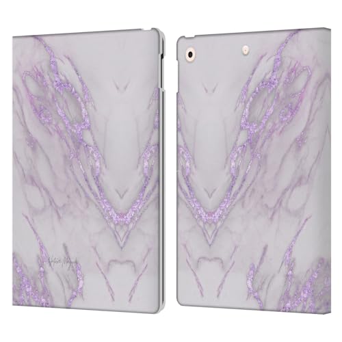 Étui portefeuille iPad 10.2 2019 2020 cuir housse protection marbre violet