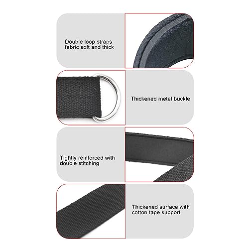 modern pilates straps - d ring double loop straps for home gym workouts cotton adjustable length anti-slip compatible with most pilates beds and equipment