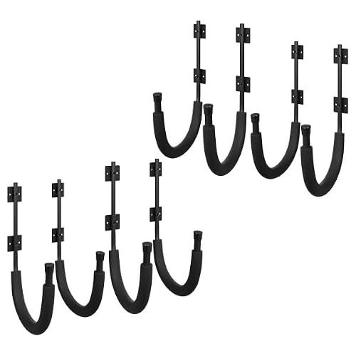RAD Sportz 4-Pack of Kayak Storage Hook Sets - Kayak Wall Mount Hangers with 100lb Capacity Per Pair for Paddleboards, Surfboards, or Snowboards