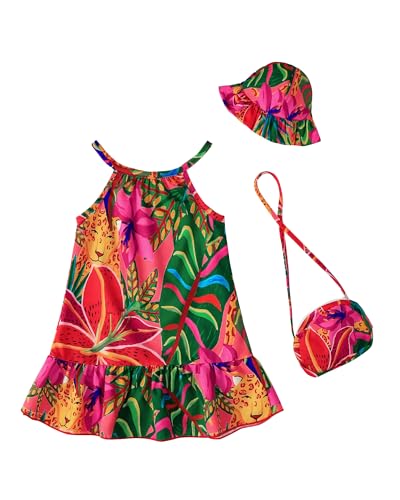 Renotemy Newborn Baby Girl Summer Dresses Tropical Flower A-