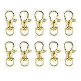 ミルティクラフト キーホルダー 金具 カニカン アクセサリー パーツ ハンドメイド 10個 イエローゴールド