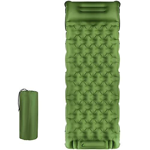 Sleeping Pad For Camping- Extra Thickness 3.9 Inch Self Inflating Sleeping Mat With Built-In Pillow And Foot Pump. Ultralight And Durable Camping Air Mattress For Outdoor, Backpacking, Hiking. #TOP16