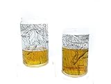 Pint Glasses by Black Lantern – Handmade Can Shaped Craft Beer Glasses and Bar Glassware – Yosemite National Park Topographic Map Design (Set of Two 16oz. Glasses)