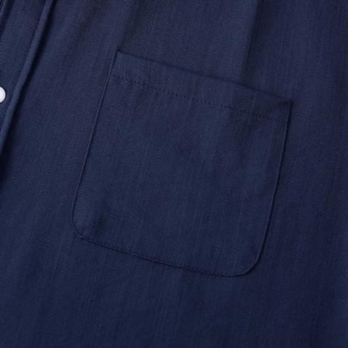 Camisas de botão para homens, casual, lisa, abertura de cama, roupas, manga curta, manga curta, blus