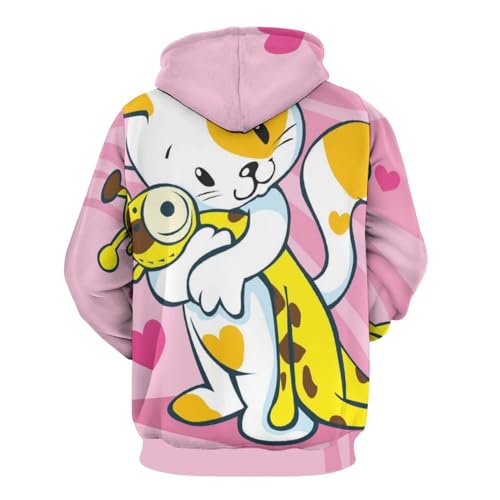Sweats à capuche manche longue unisexe pull chat girafe taille M confortable