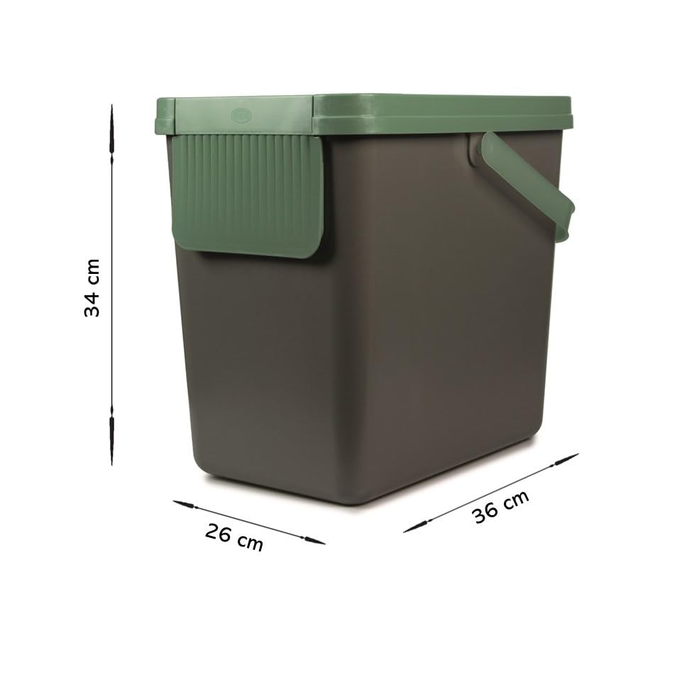 Set 3 Pattumiere Differenziata Snips 25L Bianche - Impilabili, Con Sportello, Made In Italy - Foto 4