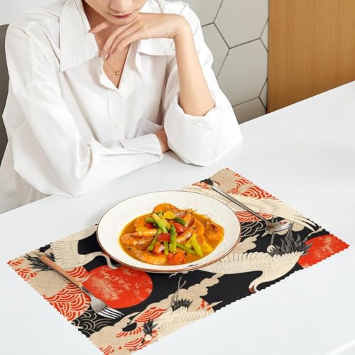 Sets de table en tissu Oxford résistant à la chaleur faciles à nettoyer