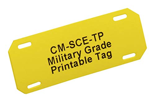 Marcador de cable, PO, 12,7 mm x 50,8 mm, amarillo, marcadores de alambre, clip estilo paquete de 250, CM-SCE-TP-1/2-6H-4
