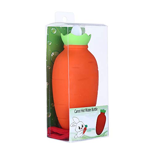 Hot Water Bottle with Cover, VEEKI Silicone Mini Cute Explosion-Proof Hot and Cold Water Bottle, Suitable for Hot & Cold Therapies, Back Pain, Winter Warmer and Summer Heat Dissipation - Thumbnail 2