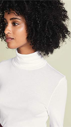Image of Splendid Women's 1x1 Rib Long Sleeve Turtleneck Shirt, XX-Large, White