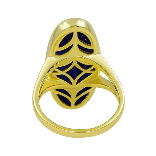 14k Yellow Gold Long Oval Shaped Natural Gemstone Rings For Women, Solitaire Birthstone Ring Jewelry Women's Day Gift For Mom Wife Sister Her4