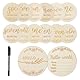 15 Stück Blume Meilensteinkarten Baby Set, Monate Baby-Ankündigungsschild, Neugeborenen-Schild Holzscheiben, Runde Holz Geburtsanzeige Schilder, Baby Hölzerne Willkommensschild für Babyparty