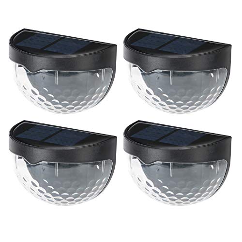 Lâmpada de parede de energia solar, lâmpada de parede de energia solar de 4 unidades, lâmpada de pát