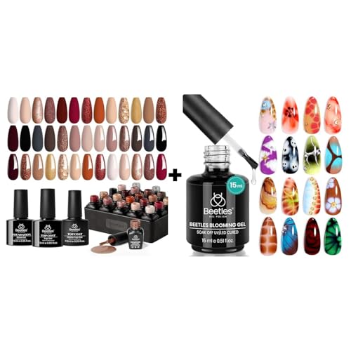 Kit de Esmaltes en Gel Beetles, 23 Piezas Tonos Otoñales miniatura 1