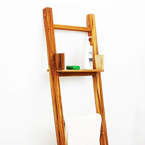 Haussmann Teak Towel Ladder 18 X 64 In H Adj Shelf Teak Oil #TOP2
