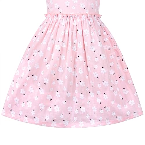 Sunny Fashion Girls Dress Purple Flower Summer Casual Dress Lace Size 6-144