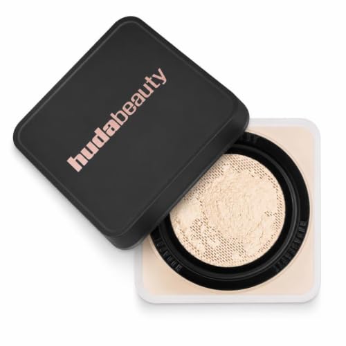 Huda Easy Bake Fragrance Free Loose Baking &amp; Setting Powder - Pound Cake (Fair, Light, Medium, and Tan Skin Tones) - 0.71 oz / 20 g