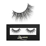Lilly Lashes 3D Miami Faux Mink Strip Eyelashes, False Eyelashes Dramatic Look, Reusable False Lashes, Fake Lashes Pack, Lash Strips with Luxury Silk Like Fibers, No Lash Glue Included