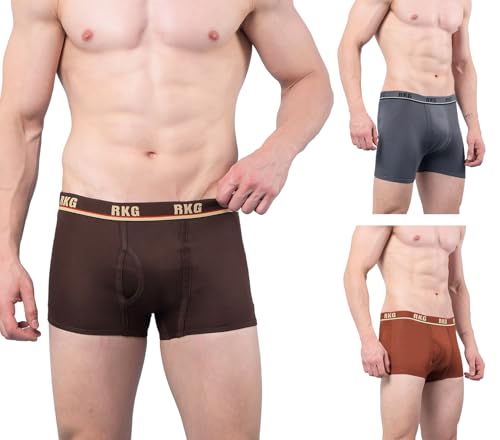 Image of RKG Men's Cotton Trunks Soft & Breathable Innerwear | Comfortable Stretch Fit Everyday Underwear | Durable Elastic Waistband | from Dollar Brand