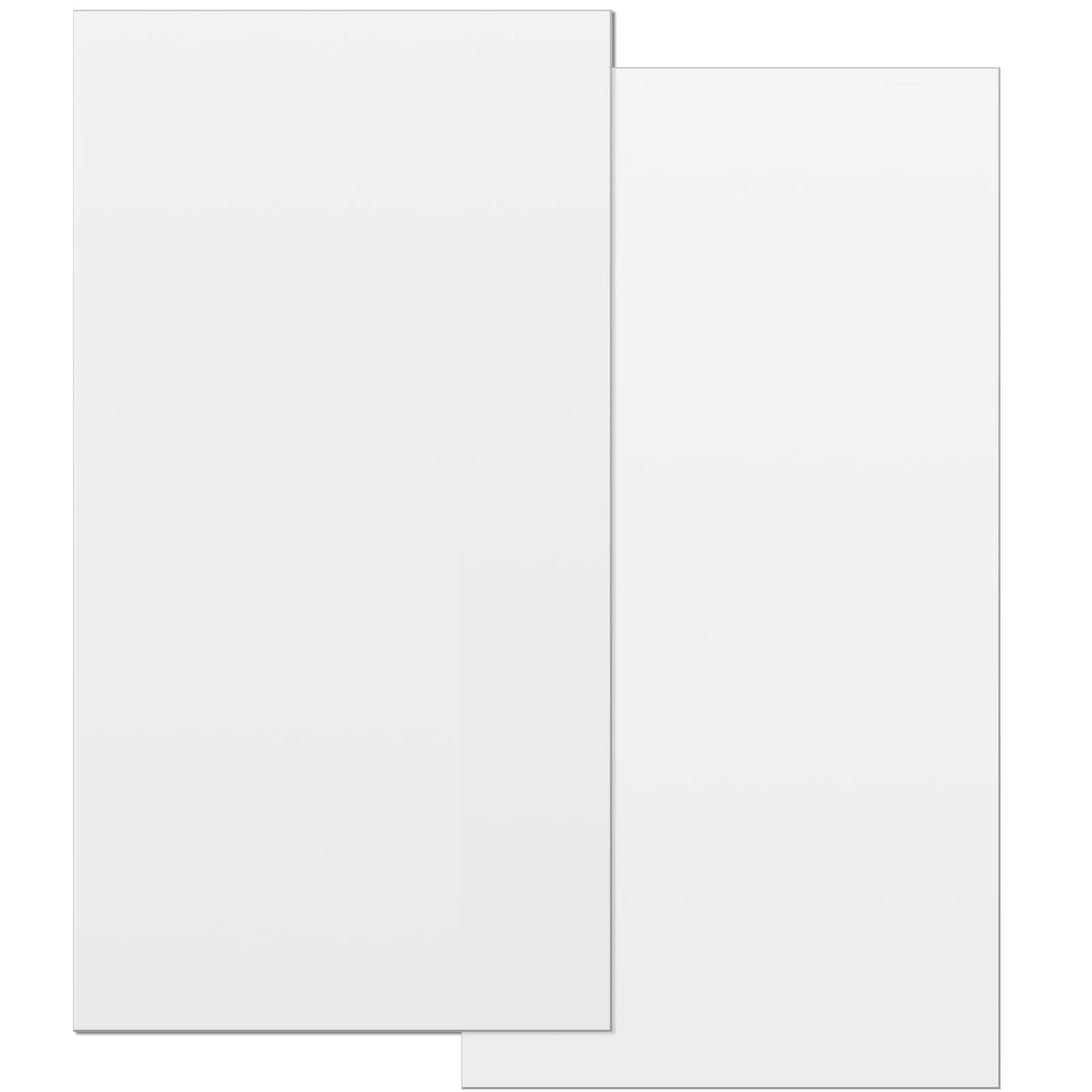 Sasylvia 2 Pieces White 12 x 6 Inch PTFE Sheet 1/16 Inch Thick Plastic Insulation Board Formable Fluoropolymer PTFE Virgin Sheet Moldable Plastic Board