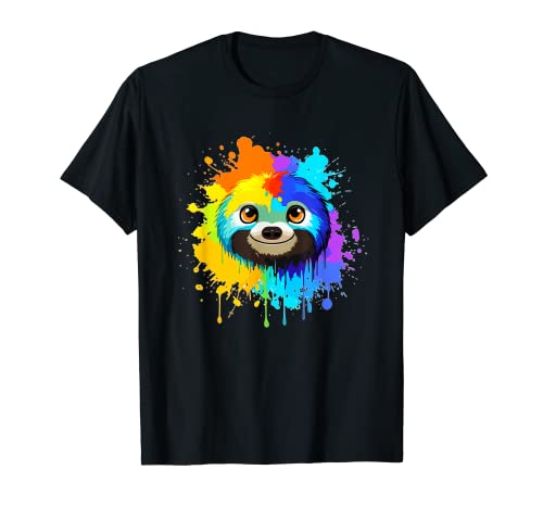 Cooles Sloth Lounge Lounge mignon coloré T-Shirt