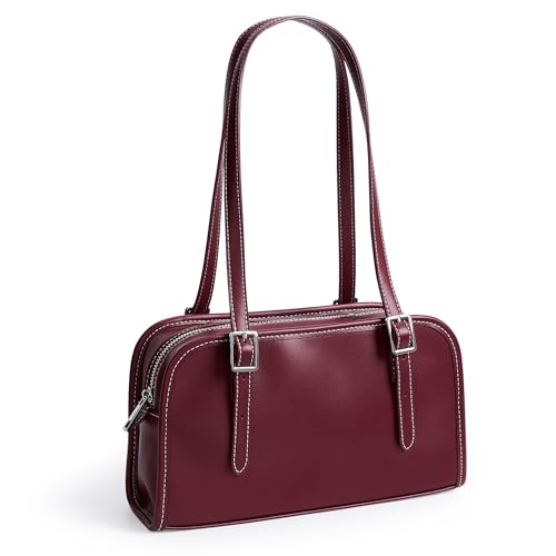 Sac à bandoulière en cuir femme KALIDI avec fermeture zip sécurisée