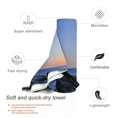 Serviette de plage 3D en microfibre légère pour camping et natation