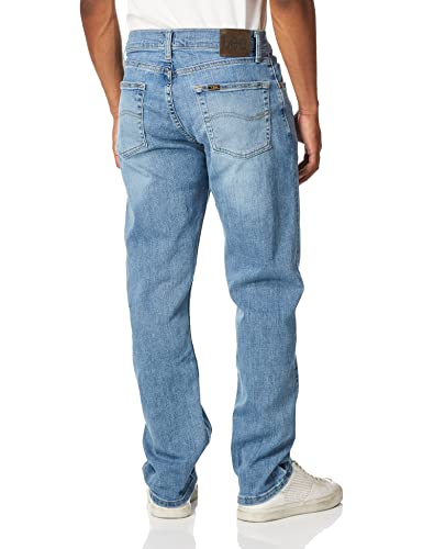 Image of Lee Men's Cotton Blend and Polyester Regular Fit Straight Leg Jeans