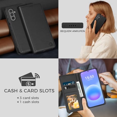 Kirnntca Handyhülle für Samsung Galaxy A57 5G Hülle, Kartenfach Premium PU Leder Klapphülle Schutzhülle… – Ansicht 5