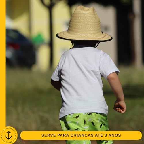 Chapéu de Palha Kids Infantil Criança Chapada dos Veadeiros Surf de Praia Saída Sol Verão Piscina Un