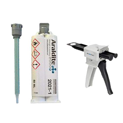 Huntsman Araldite 2021-1 Toughened 5-min Methacrylate (MMA) Multi-Use Adhesive (50ml/1.7oz) Dispensing Kit