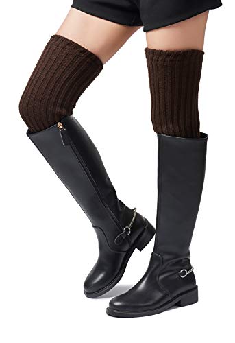 Leotruny Women's Winter Over Knee High Footless Socks Knit Leg Warmers3